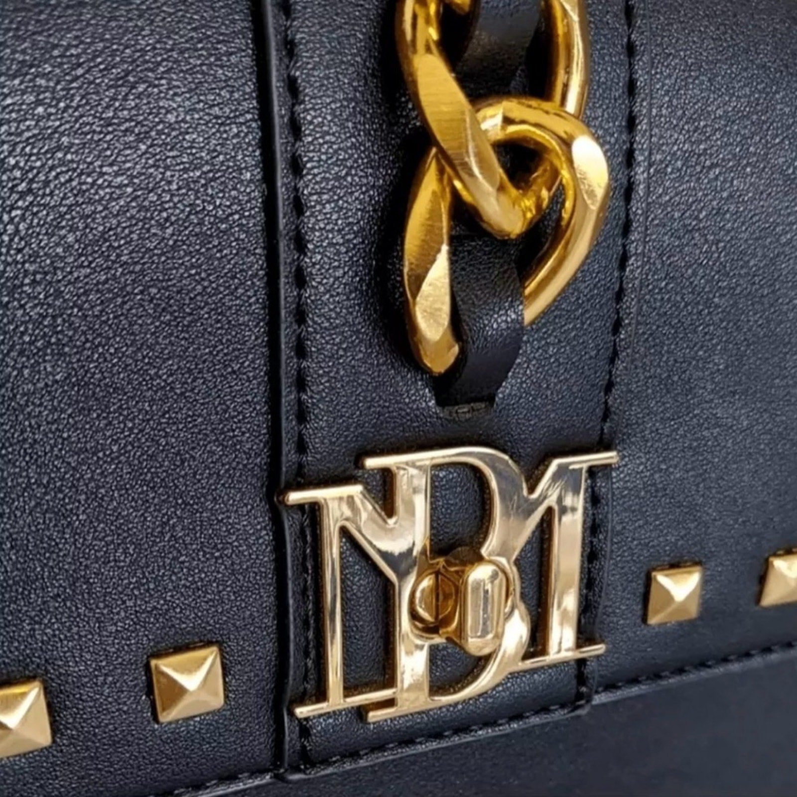 Black Studded Badgley Mischka Crossbody Bag NIP