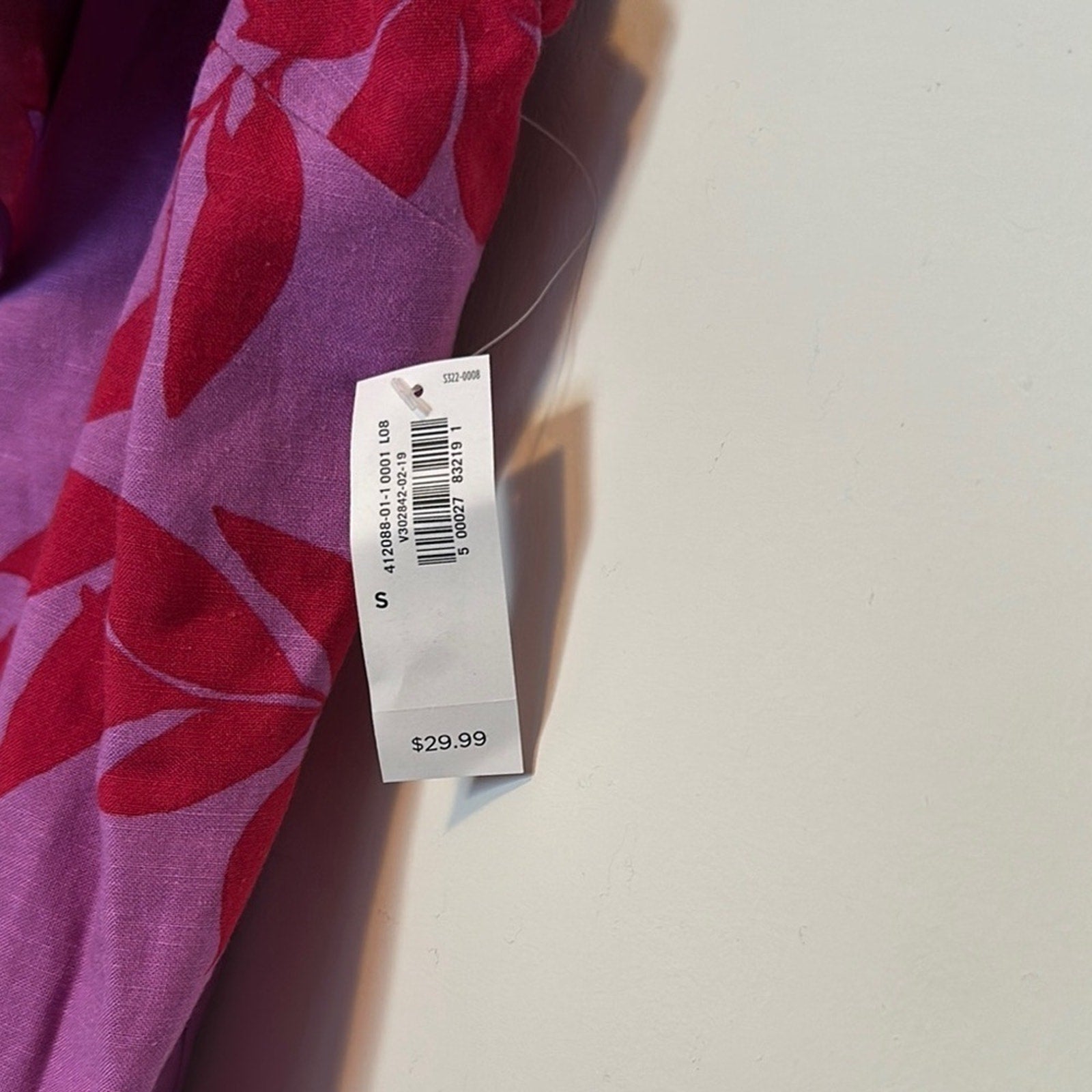 Floral One-Shoulder Top in Purple and Red