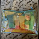Clarins Travel 6 pc Skincare Set with Holographic Bag