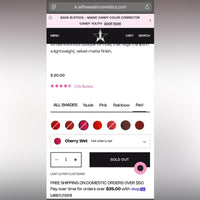 Jeffree Star Velvet Trap Lipstick 💄 (various shades - all sold out online)