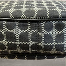 Kate Spade ♠️ Handbag Dot Noel Black Gray Canvas Leather Shoulder Hobo Bag