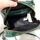 Zara green faux snakeskin moc croc crossbody bag top handle purse 2 way satchel