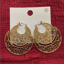 Elegant Gold Filigree Hoop Earrings