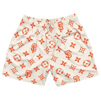 Bravest Studios - Louis Vuitton x SF Giants Orange Patterned Shorts, size - S