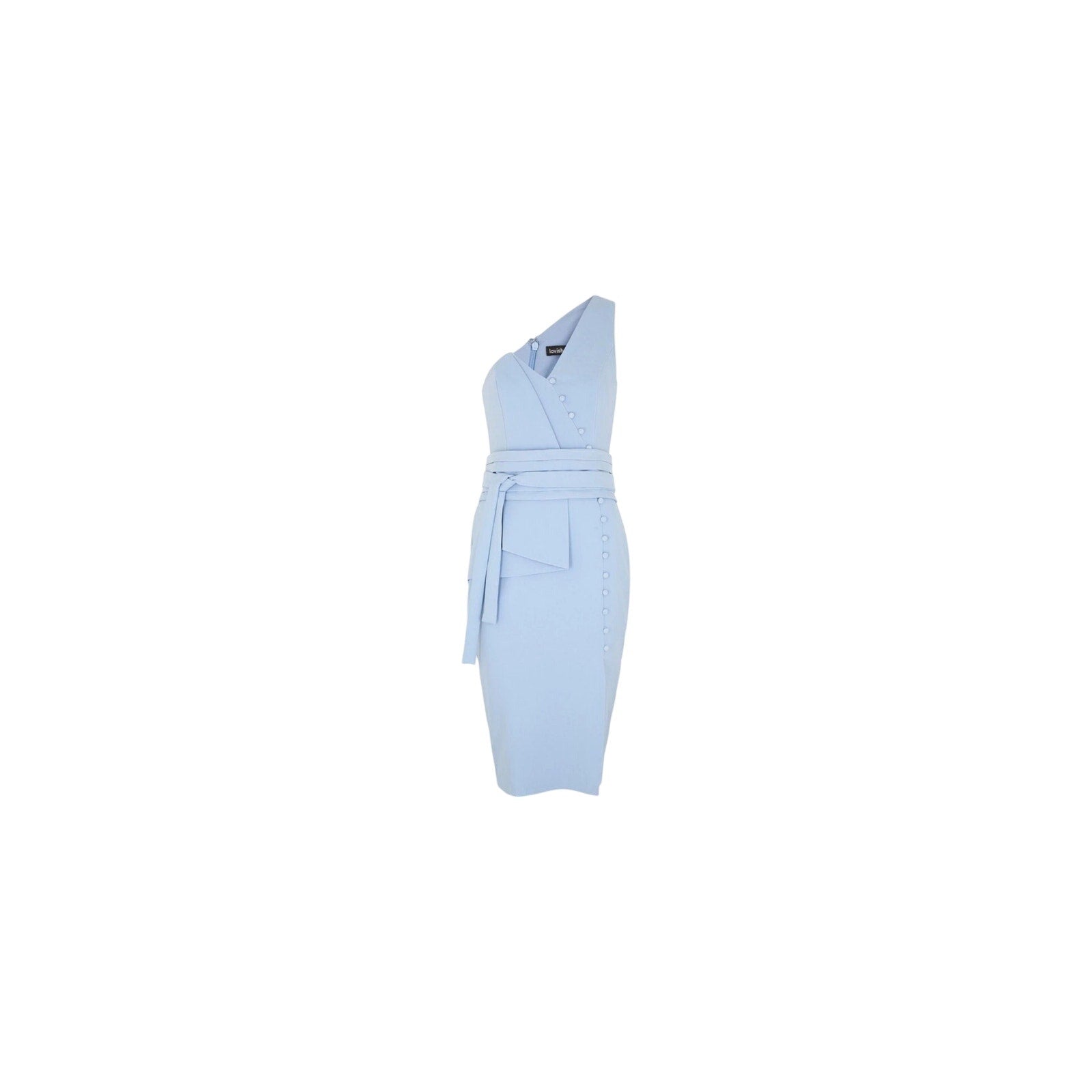 Lavish Alice Cornflower Blue One-shoulder Midi Dress