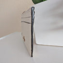 Coach, Mini Skinny ID Case, Crossgrain Leather, Chalk White, Gold Key Ring EUC