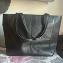 Kate Spade ♠️ Black Leather Front Flap Pocket Bow Tote