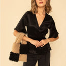 Whimsy + Row - Faux Fur Two-Tone Mini Tote Bag - NWT