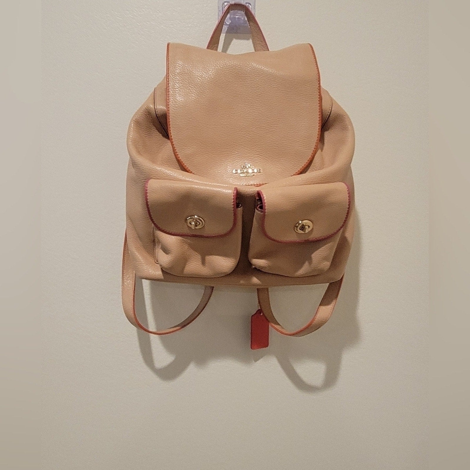 Authentic Coach Billie Backpack F12014 - Camel EUC