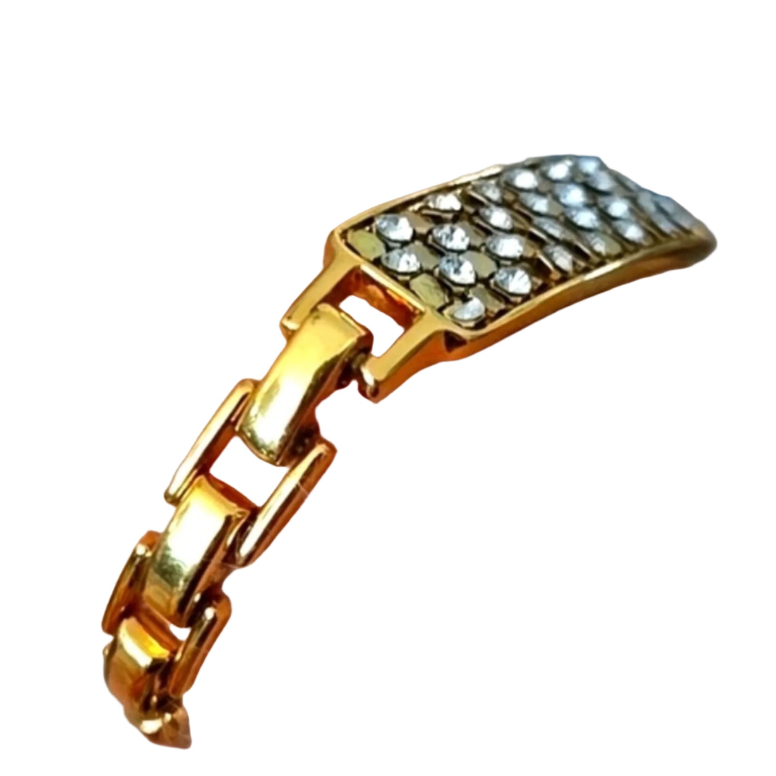 Vintage Gold Plated Swarovski Chain Link Bracelet (Discontinued) 7 in.