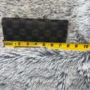 LOEWE AUTHENTIC ANAGRAM CANVAS AND CALFSKIN LEATHER LONG BIFOLD WALLET. EUC.