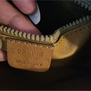Vintage Dark Brown Leather Celine UNISEX Macadam Clutch bag