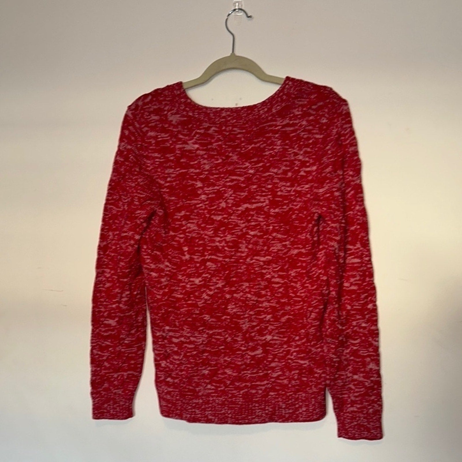 LANDS' END S (6-8) Cotton Drifter V-neck Sweater NWT $80