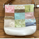 Coach Pink and Green Crossbody Bag with Patchwork Design