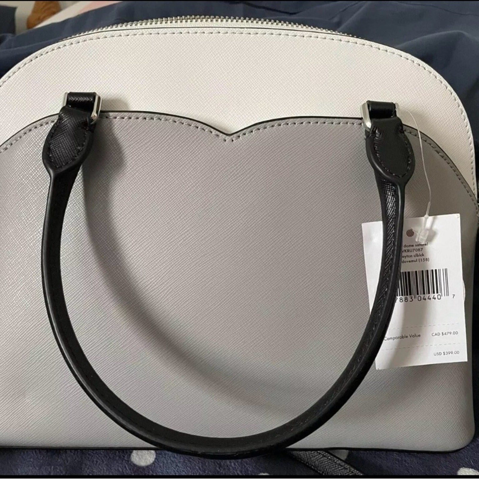 Kate Spade ♠️ Grey and Black Women's Bag with crossbody strap - NWOT