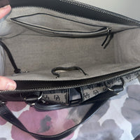 Vintage Dooney & Bourke Gray Canvas w/Black Leather trim