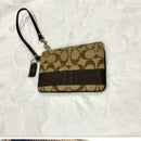 Coach Wristlet (40028 Signature Khaki/Mahogany Brown Canvas) Preowned