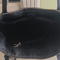 Michael Kors Large Jet Set Black IPad Shoulder Bag Zipper