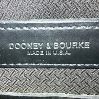 DOONEY & BOURKE Vintage Cabrino Black Fabric Tote Leather Trimmed RARE
