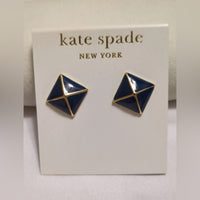 Kate Spade navy blue and 14k gold filled earrings