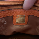 Authentic Vintage, MCM Orange, Leather, 2-Way, with Gold Chain Shoulder or Cross Body Convertible Strap Purse