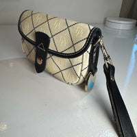 Dooney & Bourke Vintage Snap Front Wallet Wristlet with Blue Duck Charm LIKE NEW