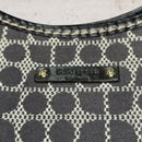 Kate Spade ♠️ Handbag Dot Noel Black Gray Canvas Leather Shoulder Hobo Bag
