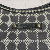 Kate Spade ♠️ Handbag Dot Noel Black Gray Canvas Leather Shoulder Hobo Bag