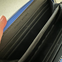 BADGLEY MISCHKA Electric Blue Zip Around Wallet