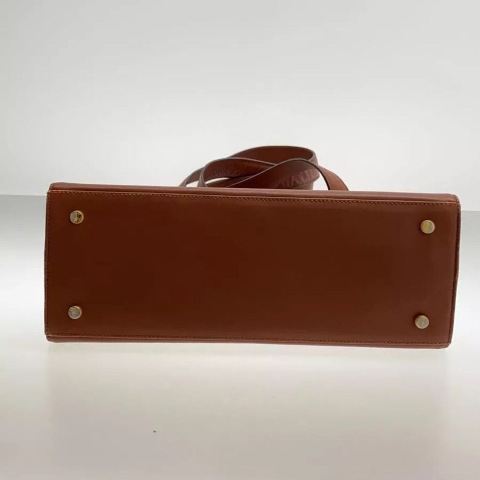 Salvatore Ferragamo tote bag leather Brown Gancini gold hardware shoulder