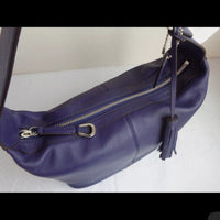Coach Women's Blue Leather Shoulder Bag