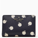 kate spade EUC Staci Medium White Apple Compartment Bifold Wallet NWOT