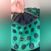 Kate Spade ♠️ Chelsea Green & Navy Blue Polka Dot Backpack & Matching Wallet