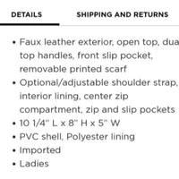 Light Blue Nine West Handbag with Floral Scarf