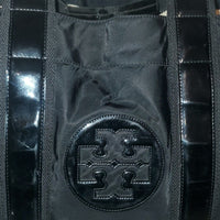 Tory Burch Black Nylon and Leather Ella Tote