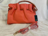 Badgley Mischka Snake Combo Coral Handbag