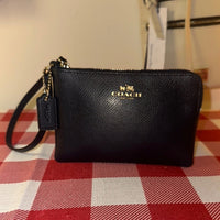 Coach Midnight Blue Wristlet EUC