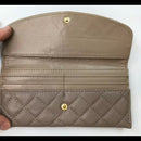 Badgley Mischka Taupe (tan) Card Holder Quilted Women's Wallet