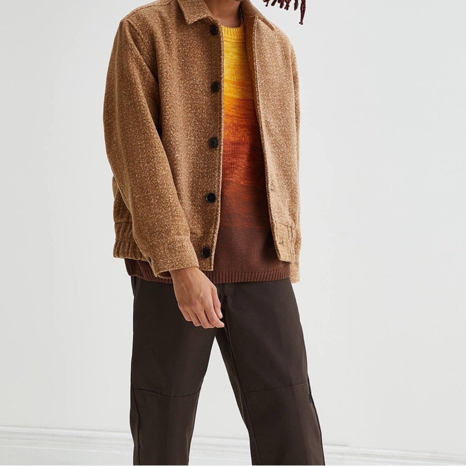 Men's Brown Wool Blend Jacket NWOT