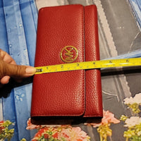 MK Red Pebble Leather  Wallet  EUC ✨️ Host Pick. BUY NOW PRICE 💰