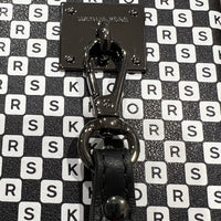 Checkerboard Logo Leather Wristlet Case For iPhone XR