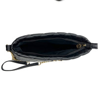 Valentino Orlandi Black Quilted Chain Shoulder Bag
