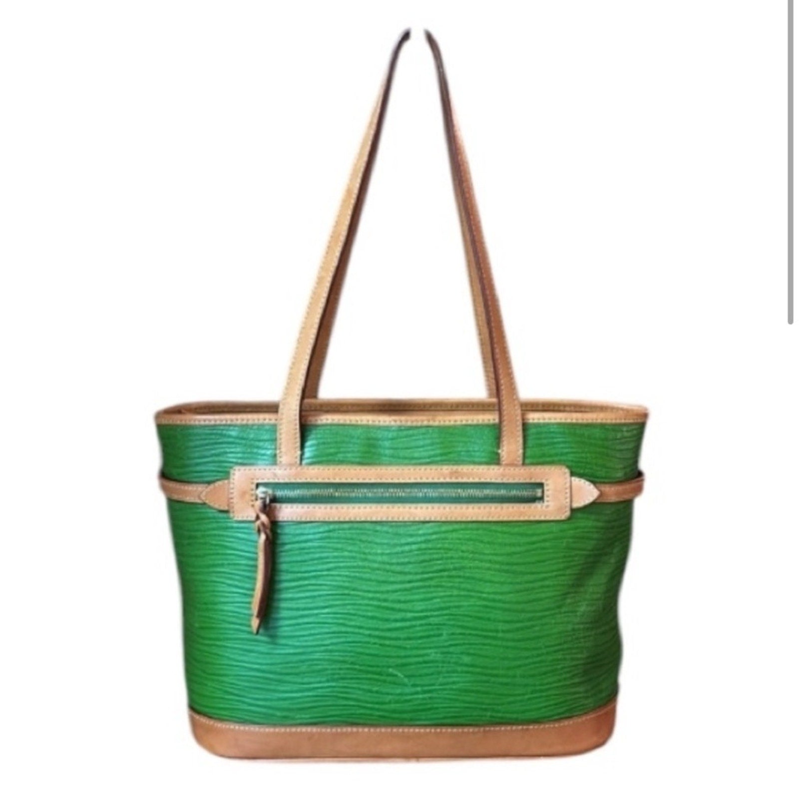 Kelly Green Dooney & Bourke Leather Shoulder Bag EUC