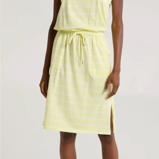 C&C California Ira Sleeveless Cotton Blend Drawstring Belt Dress