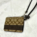 Coach Wristlet (40028 Signature Khaki/Mahogany Brown Canvas) Preowned