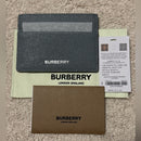 Burberry Sandon Card Case Wallet Embossed Logo Leather Storm Grey *NWT*