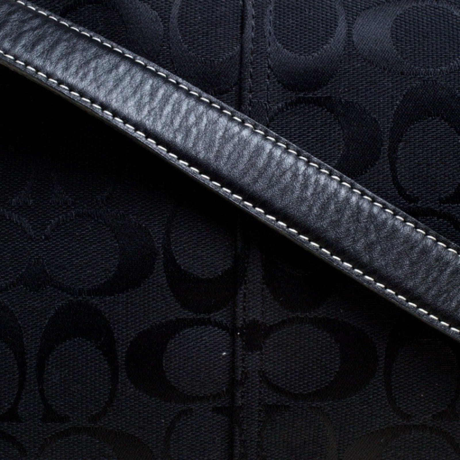 Coach Black Signature Canvas Crossbody Bag NWOT