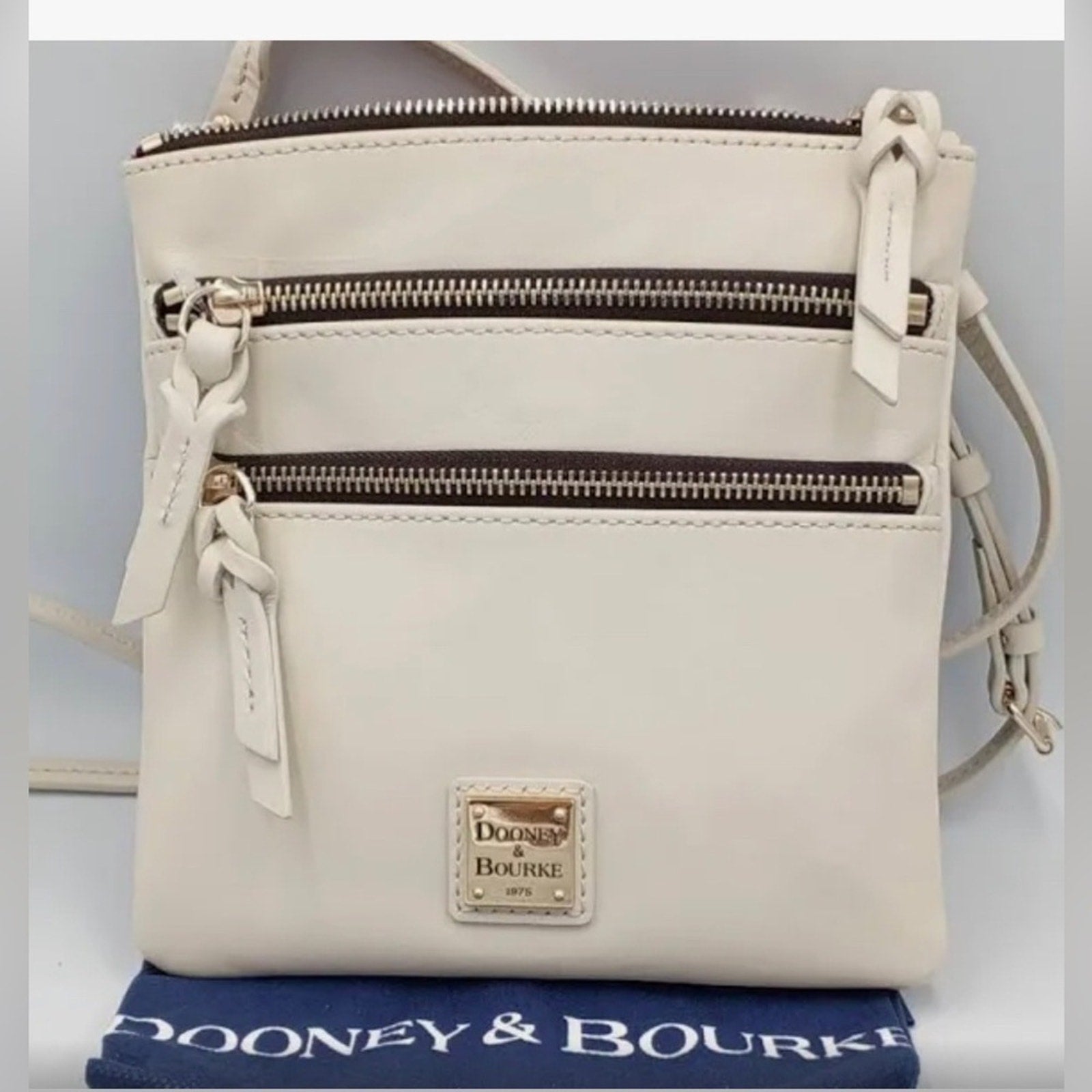 Dooney & Bourke Apollo Leather Triple Zip Crossbody Bag
NWT