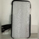 Checkerboard Logo Leather Wristlet Case For iPhone XR