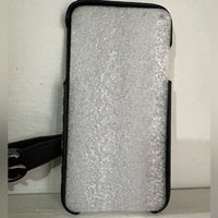 Checkerboard Logo Leather Wristlet Case For iPhone XR